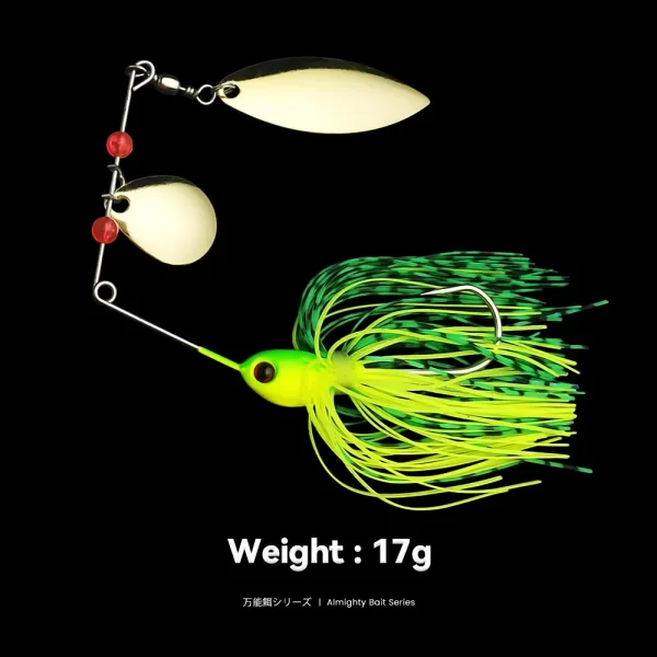 Amostra Spinnerbait Bazooka 15g 90mm com Saia de Silicone - Image 8