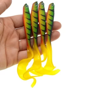 Amostra Soft Swimbait S-Tail 125mm 5.5g para Predadores