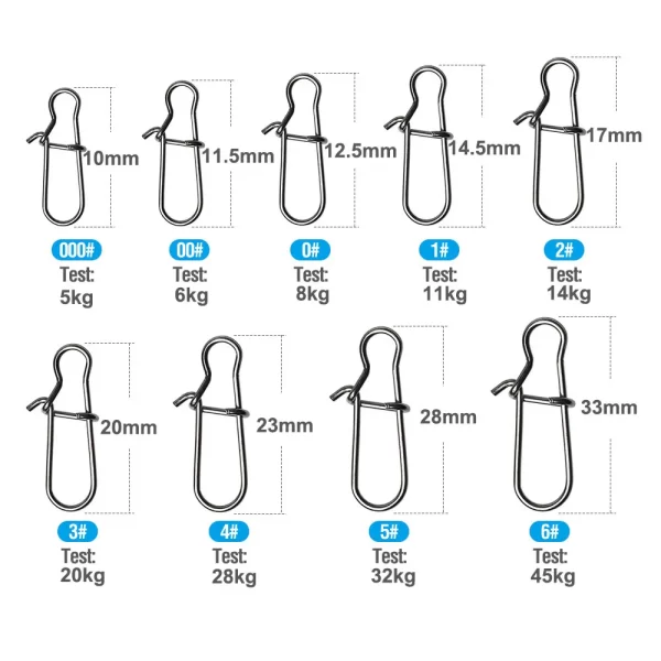 Conjunto de 50/100 Engates Rápidos em Aço Inoxidável Fastlock para Amostras e Destorcedores - Image 2