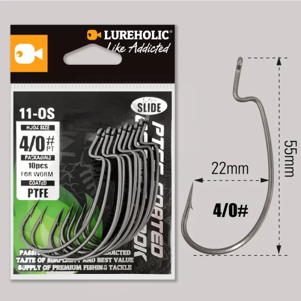 Anzol Offset PTFE Super Slide para Texas Rig e Drop Shot - Image 14