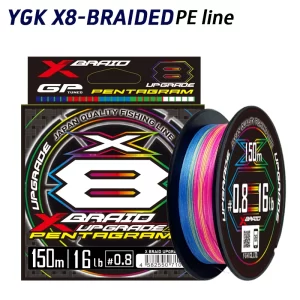 Linha de Pesca Multifilamento YGK X8 PE Multicolorida 150M/200M