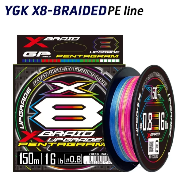 Linha de Pesca Multifilamento YGK X8 PE Multicolorida 150M/200M