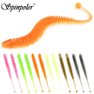 Amostra Softbait Criatura Minhoca Spinpoler 4.7cm-8.2cm (10pcs)