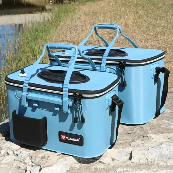 Balde Multifuncional para Pesca – Com Bomba de Oxigênio e Alça Portátil - Image 2