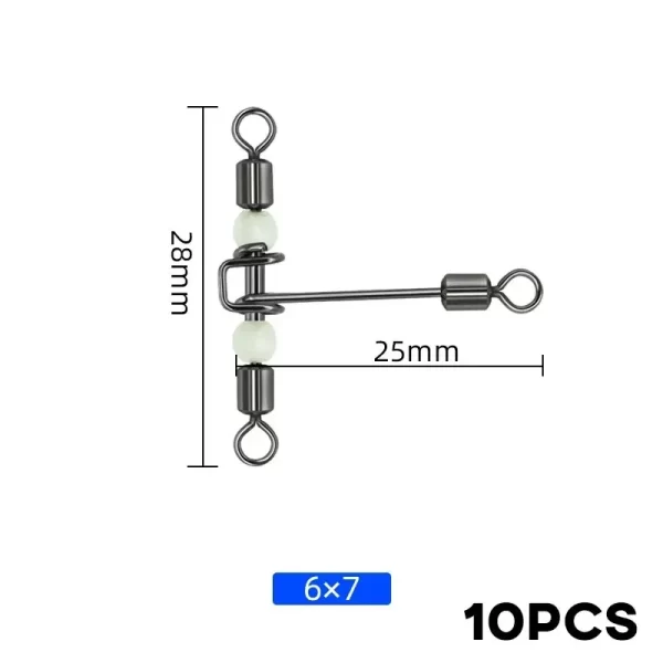 Conector de Pesca T-Shape 3 Vias com Missangas Luminosas (Pack 10 Unidades) - Image 8