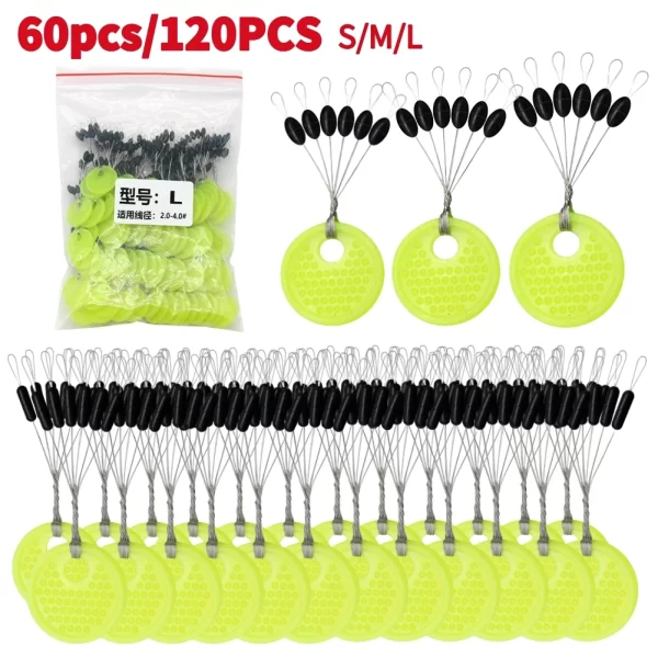 Conjunto de Espaçadores para Pesca com Boias e Flutuadores (60/120 Unidades)