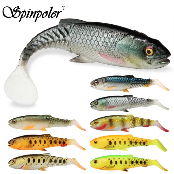 Conjunto de Amostras Swimbait com Cauda em T 3g-18.4g (2-4 Unidades)