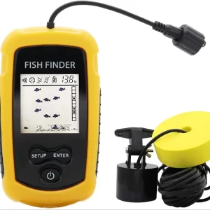Localizador de Peixes Sonar Portátil 100M com Alarme e Ecrã LCD