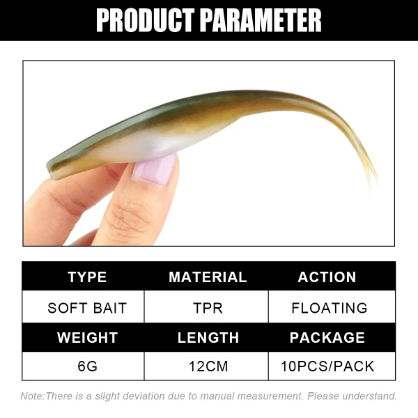 Amostra Softbait Spinpoler (Fluke) 12cm 6g (5 Unidades) - Image 2