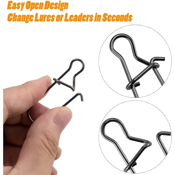 Conjunto de 50/100 Engates Rápidos em Aço Inoxidável Fastlock para Amostras e Destorcedores - Image 3