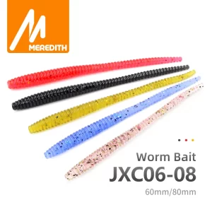 Amostra Softbait Criatura Minhoca MEREDITH 6-8cm, 20-50 Unidades