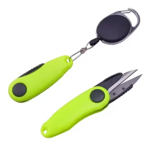 Tesoura Portátil em Aço Inoxidável com Clip Retrátil