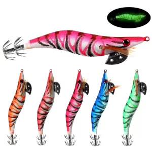 Conjunto de Amostras Hardbait Camarão (Palhaço) Fluorescentes (4 Unidades)
