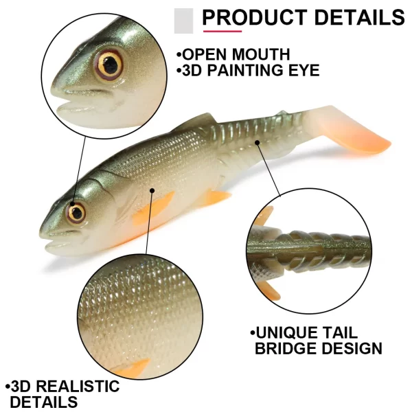 Conjunto de Amostras Swimbait com Cauda em T 3g-18.4g (2-4 Unidades) - Image 5