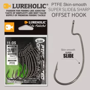 Anzol Offset PTFE Super Slide para Texas Rig e Drop Shot