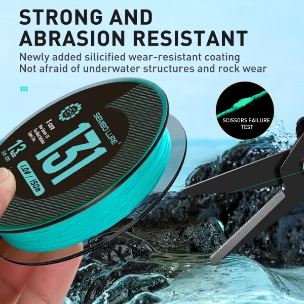 Linha de Pesca Multifilamento Sembo Lure 13 Fios, PE Japonês, Resistente à Abrasão - Image 5