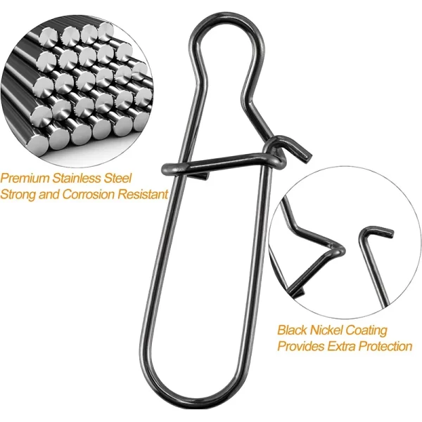 Conjunto de 50/100 Engates Rápidos em Aço Inoxidável Fastlock para Amostras e Destorcedores - Image 4