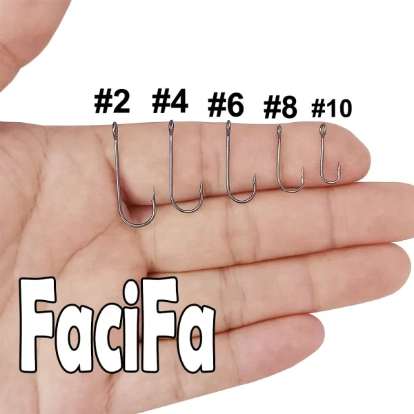 Conjunto de 25 Anzóis com Argola Grande, Haste Longa e Barbela - Image 3