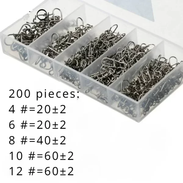 Conjunto de Conectores com Destorcedores Delysia King 50/100/200 Peças em Aço Carbono - Image 7