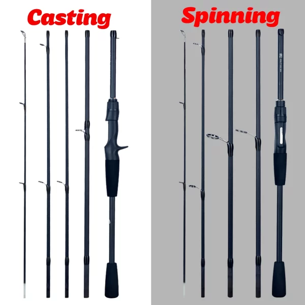 Cana PHISHGER Travel Carbon Ultraligeira 1.80m–2.40m Spinning e Casting para Amostras 5-30g - Image 6