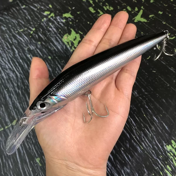Amostra Jerkbait Slim 140mm 40g de Afundamento Lento para Lançamento Longo e Troll Seabass - Image 10