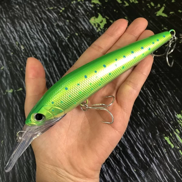 Amostra Jerkbait Slim 140mm 40g de Afundamento Lento para Lançamento Longo e Troll Seabass - Image 11