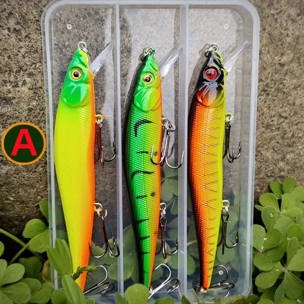 Conjunto com 3 Amostras Jerkbait de Afundamento Lento 12cm 14g com Caixa - Image 7