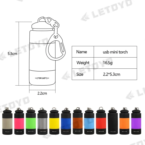 Lanterna UV LED LETOYO Recarrregável à Prova de Água para Amostras e Jerks - Image 2