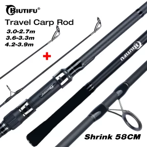 Cana BIUTIFU Carpa com 2 Pontas em Carbono 30T 3.0m 3.6m 4.2m para Lançamentos até 150m