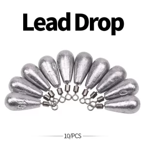 Chumbos Gota Lead Drop com Destorcedor 10g (10 Unidades)