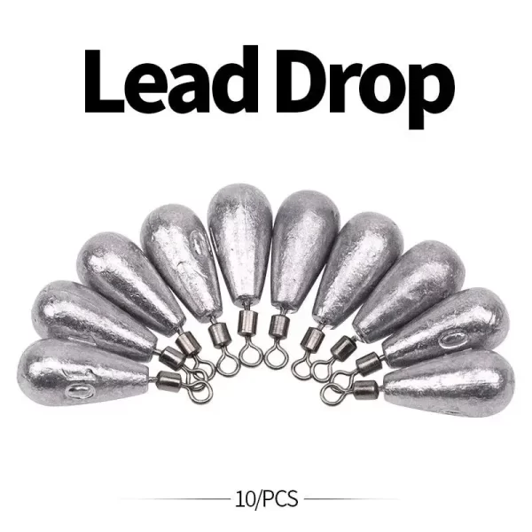 Chumbos Gota Lead Drop com Destorcedor 10g (10 Unidades)