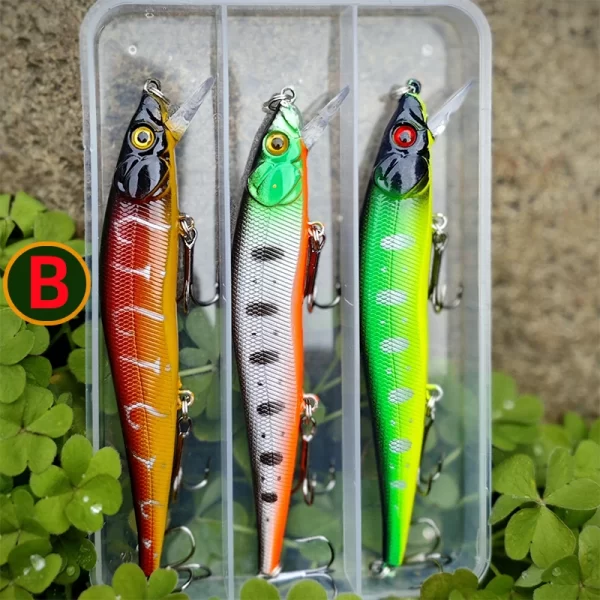 Conjunto com 3 Amostras Jerkbait de Afundamento Lento 12cm 14g com Caixa - Image 9