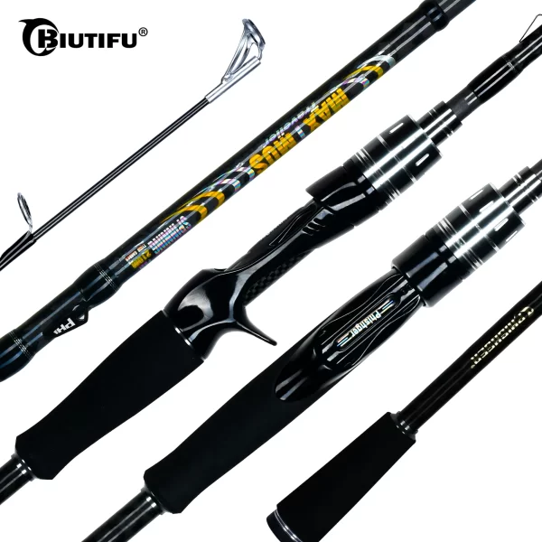 Cana de Pesca BIUTIFU MAXIMUS 1.8m a 3.0m Spinning ou Casting em Carbono 30T com Passadores FUJI - Image 6