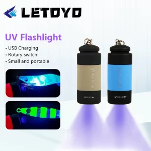 Lanterna UV LED LETOYO Recarrregável à Prova de Água para Amostras e Jerks