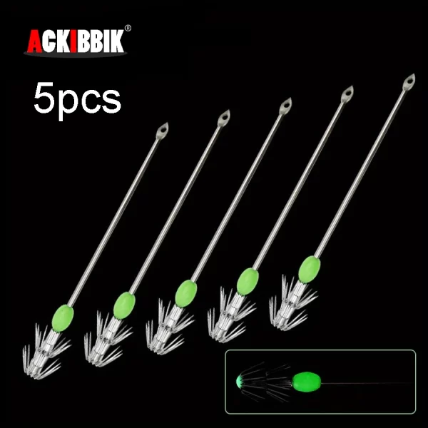 Conjunto de 5 Anzóis de Guarda-Chuva Duplo Luminescentes