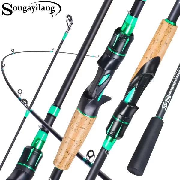 Cana Sougayilang 1.8m/2.1m em Fibra de Carbono Ultraligeira Spinning e Casting