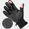 Luvas Impermeáveis de Inverno com Dedo Rebatível e Forro Térmico para Pesca - Image 2