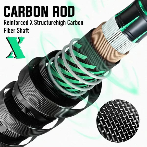Cana Sougayilang 1.8m/2.1m em Fibra de Carbono Ultraligeira Spinning e Casting - Image 5