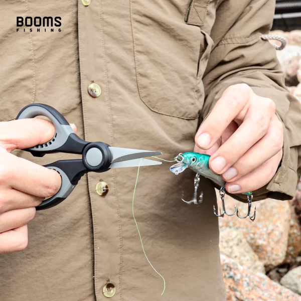 Tesoura Booms Fishing S06 com Lâmina em Aço Inoxidável e Cabo Antiderrapante - Image 5