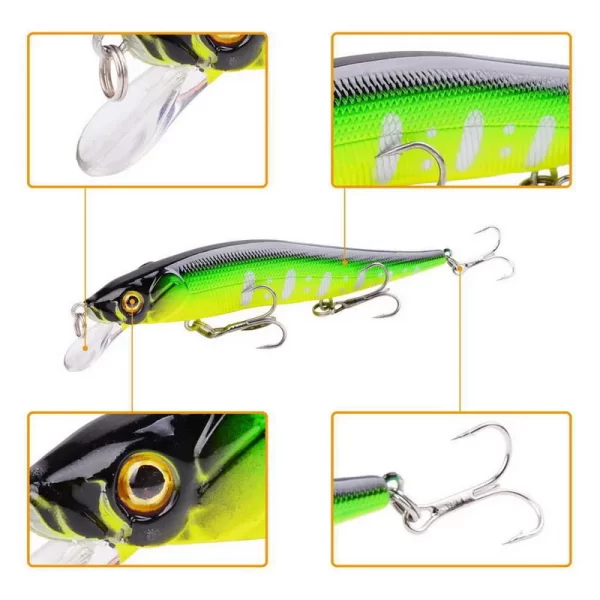 Conjunto com 3 Amostras Jerkbait de Afundamento Lento 12cm 14g com Caixa - Image 5