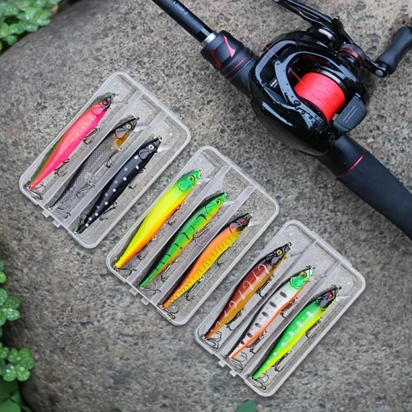 Conjunto com 3 Amostras Jerkbait de Afundamento Lento 12cm 14g com Caixa - Image 2