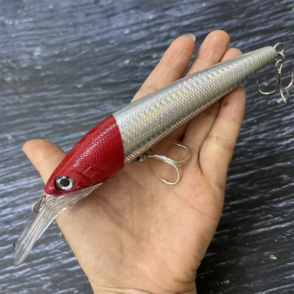 Amostra Jerkbait Slim 140mm 40g de Afundamento Lento para Lançamento Longo e Troll Seabass - Image 12