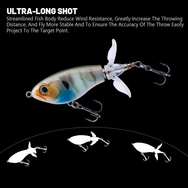 Amostra Flutuante Whopper Popper com Hélice Dupla 9g-24g - Image 3