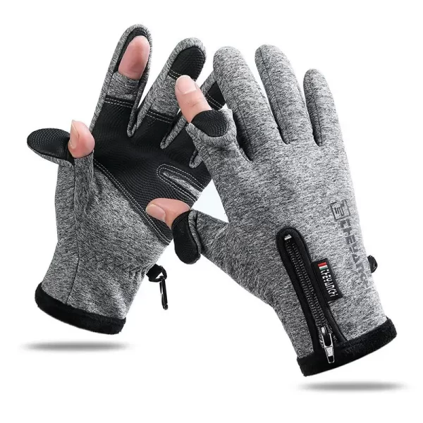 Luvas Impermeáveis de Inverno com Dedo Rebatível e Forro Térmico para Pesca - Image 8