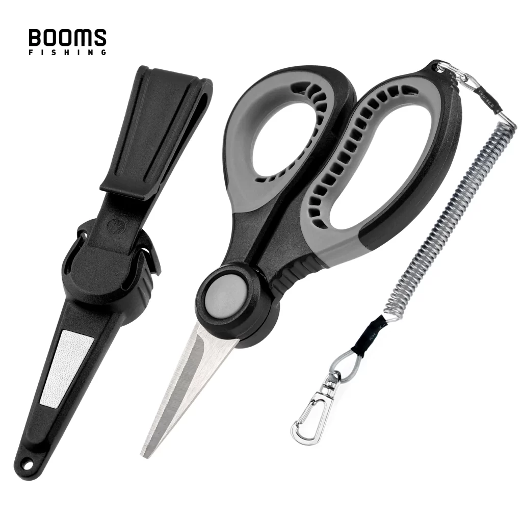 Tesoura Booms Fishing S06 com Lâmina em Aço Inoxidável e Cabo Antiderrapante