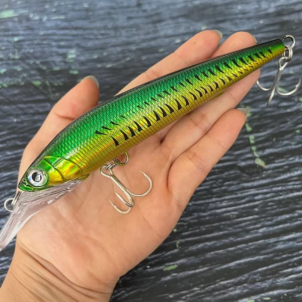 Amostra Jerkbait Slim 140mm 40g de Afundamento Lento para Lançamento Longo e Troll Seabass - Image 13