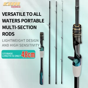 Cana CEMREO RS-P Multisseção em Carbono para Spinning e Casting com Ação Rápida