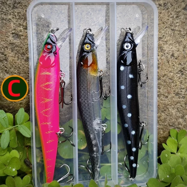 Conjunto com 3 Amostras Jerkbait de Afundamento Lento 12cm 14g com Caixa - Image 8