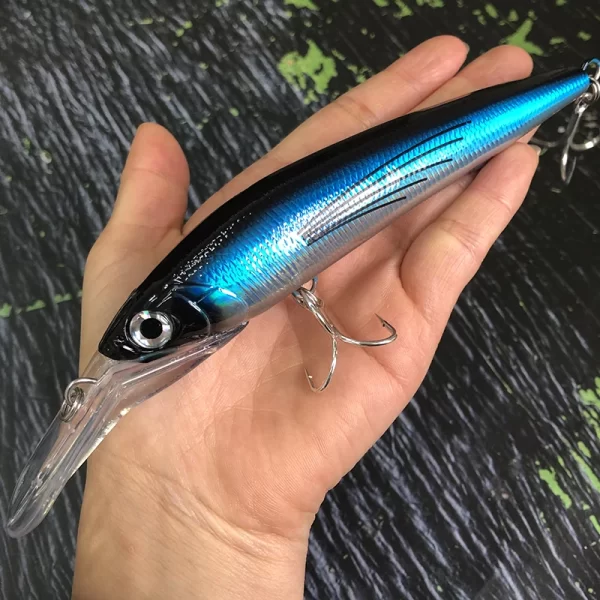 Amostra Jerkbait Slim 140mm 40g de Afundamento Lento para Lançamento Longo e Troll Seabass - Image 9