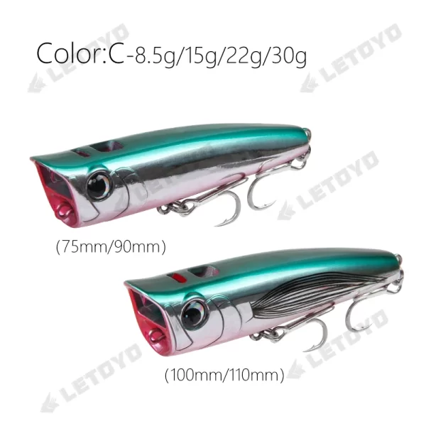 Amostra Flutuante Popper LETOYO 8.5g–30g para Predadores - Image 14